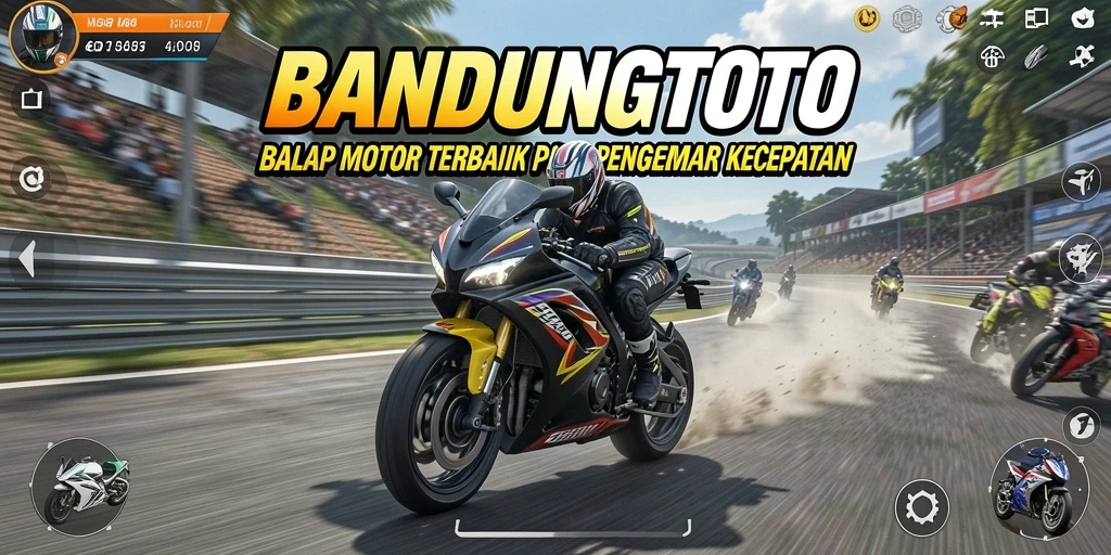 Tampilan menegangkan saat balapan di BANDUNGTOTO dengan motor cepat.