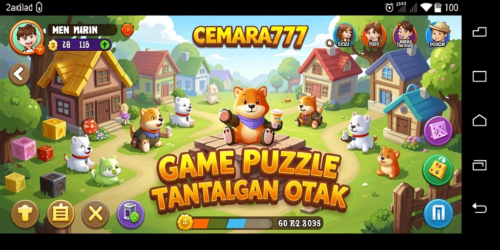 Tampilan screenshot gameplay CEMARA777 yang menampilkan tantangan puzzle.