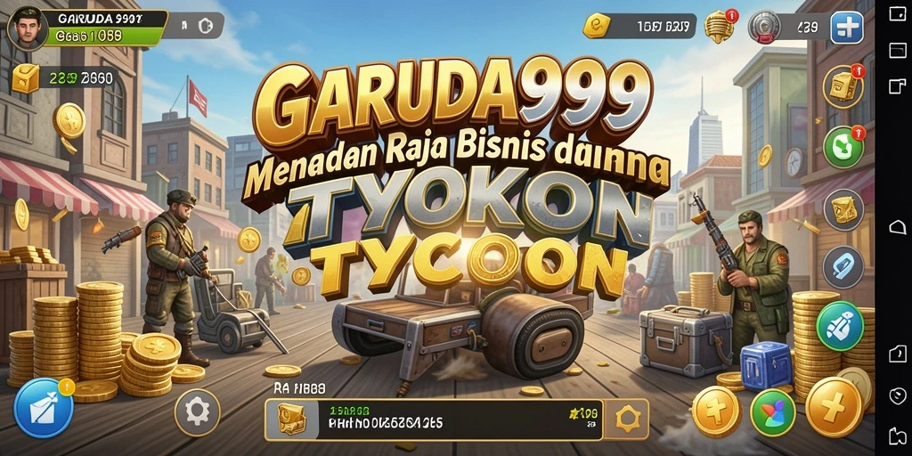 Tangkapan layar gameplay GARUDA999 yang menampilkan pembangunan bisnis.