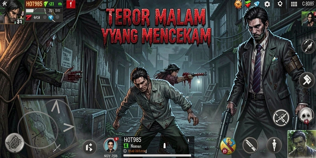 Tangkapan layar menunjukkan gameplay mencekam dari HOT985.