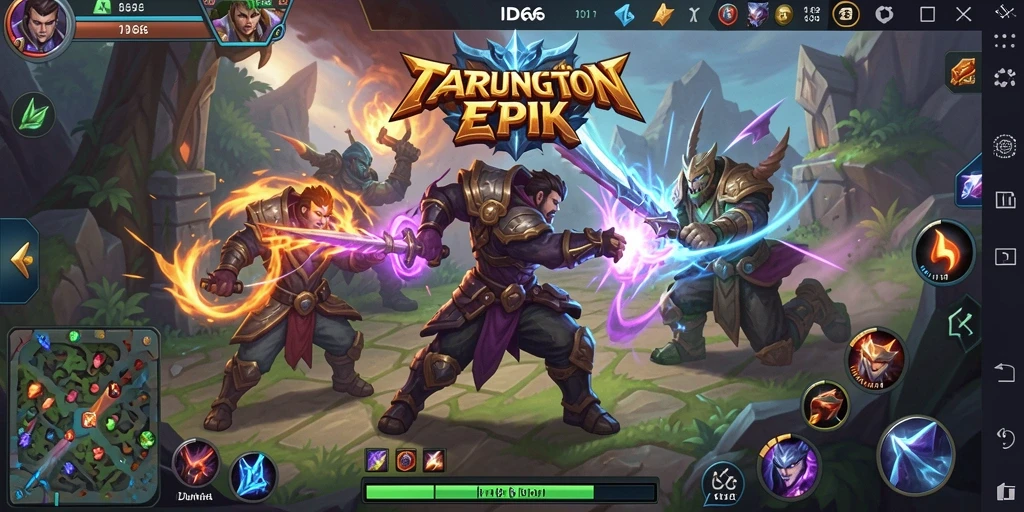 Tampilan gameplay ID66 yang seru dan strategis dalam arena MOBA.