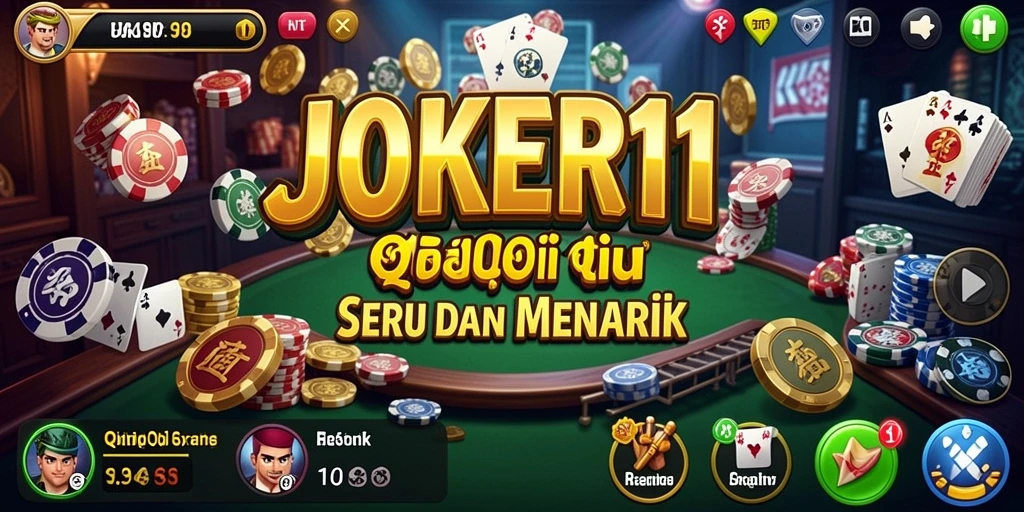 Tampilan menarik dari gameplay QiuQiu di JOKER11.