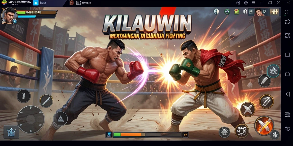 Screenshot KILAUWIN menampilkan aksi bertarung intens dari karakter beragam.