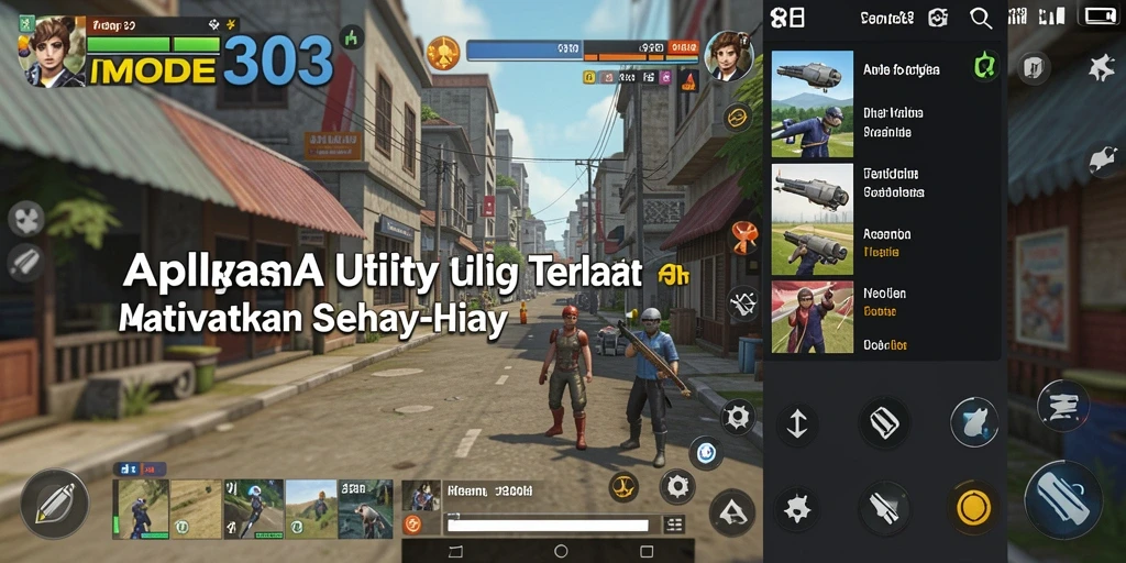 Screenshot tampilan aplikasi MODE303 fitur pengaturan dan pelacakan.