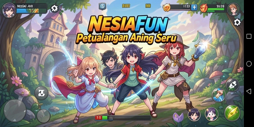 Screenshot gameplay <strong>NESIAFUN</strong> menunjukkan aksi seru dalam petualangan Anime.