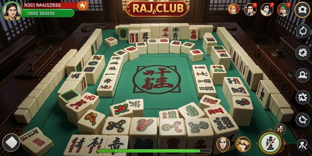 Tampilan gameplay seru RAJACLUB yang penuh tantangan Mahjong.