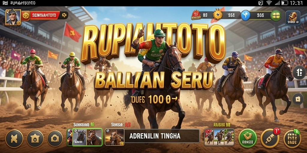 Tampilan gameplay balapan seru di RUPIAHTOTO