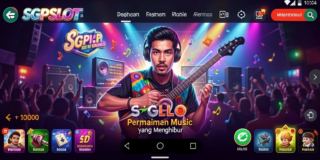 Tampilan gameplay SGPSLOT dengan tantangan musik menarik.
