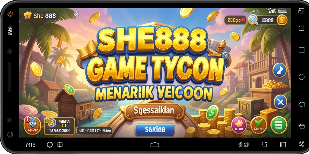 Screenshot gameplay SHE888 menampilkan suasana bisnis yang dinamis dan menarik.