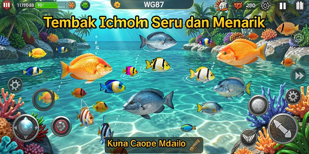 Tangkapan layar WG87 menunjukkan gameplay tembak ikan yang seru dan penuh aksi.